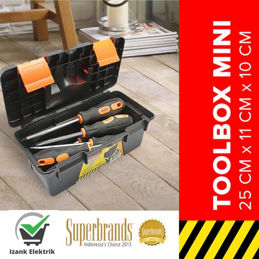 kenmaster tool box mini b250 tempat penyimpanan perkakas