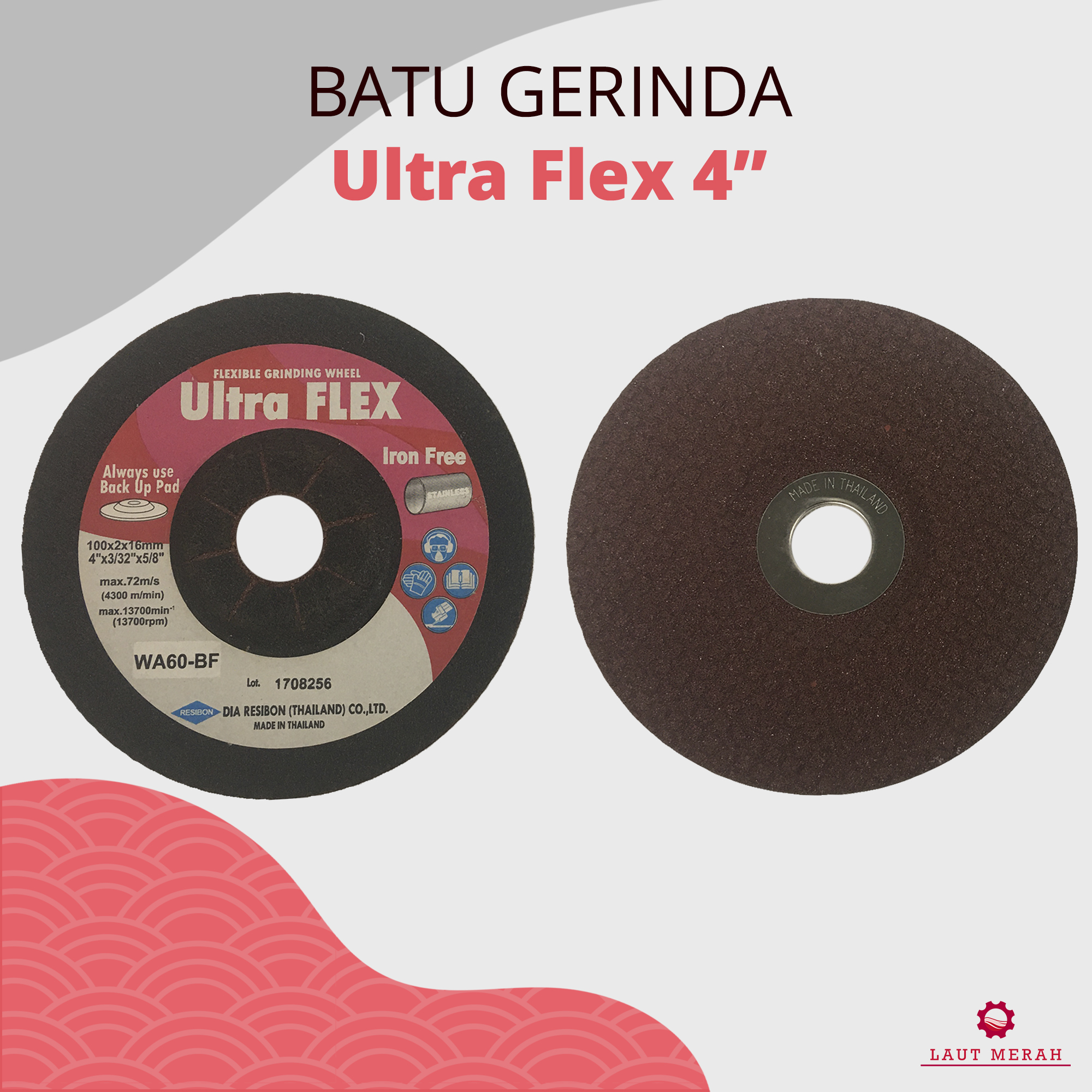 Batu Gerinda Flexible ULTRA FLEX ULTRAFLEX WA60 BF ORIGINAL (1PCS