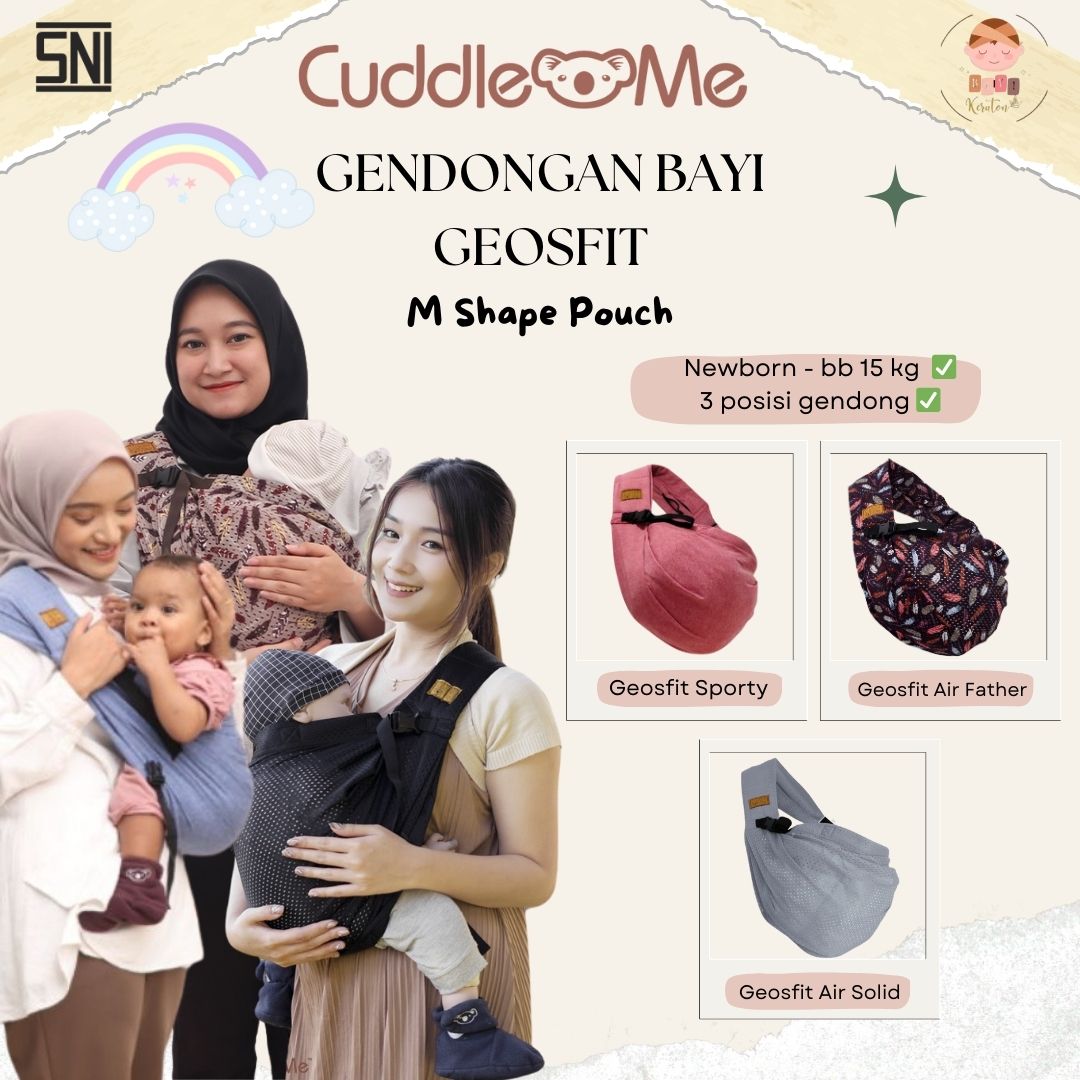 Cuddle Me GeosFit Air Sling Pouch Gendongan Bayi Samping Cukin M