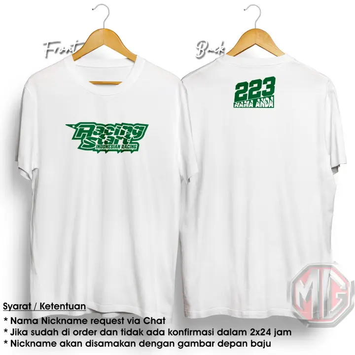 Molgen T Shirt Racing Start Kaos Racing Custom Nama Baju Custom Lazada Indonesia