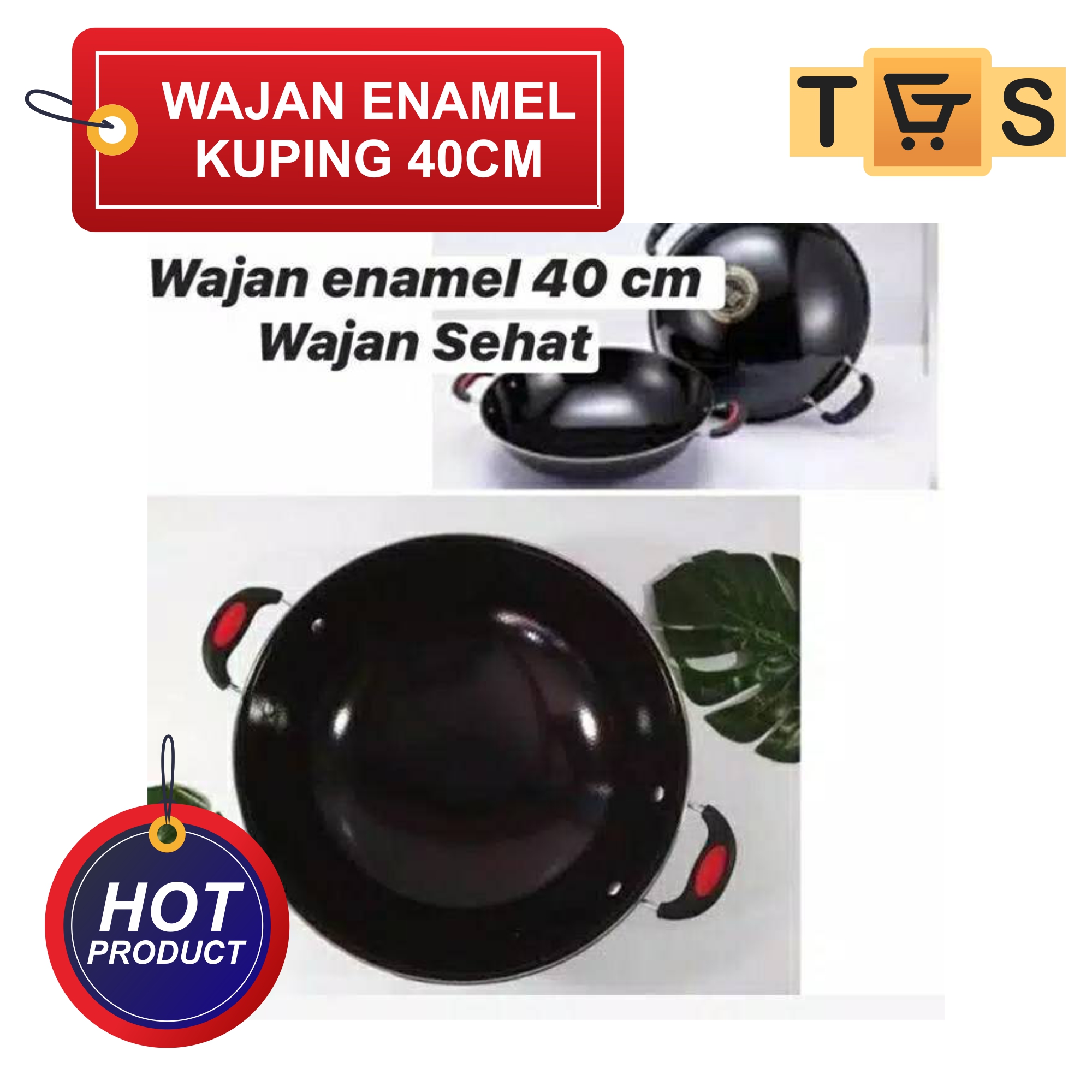 1000gr H176 WAJAN ENAMEL KUPING D 34 WAJAN ANTI LENGKET ANTI