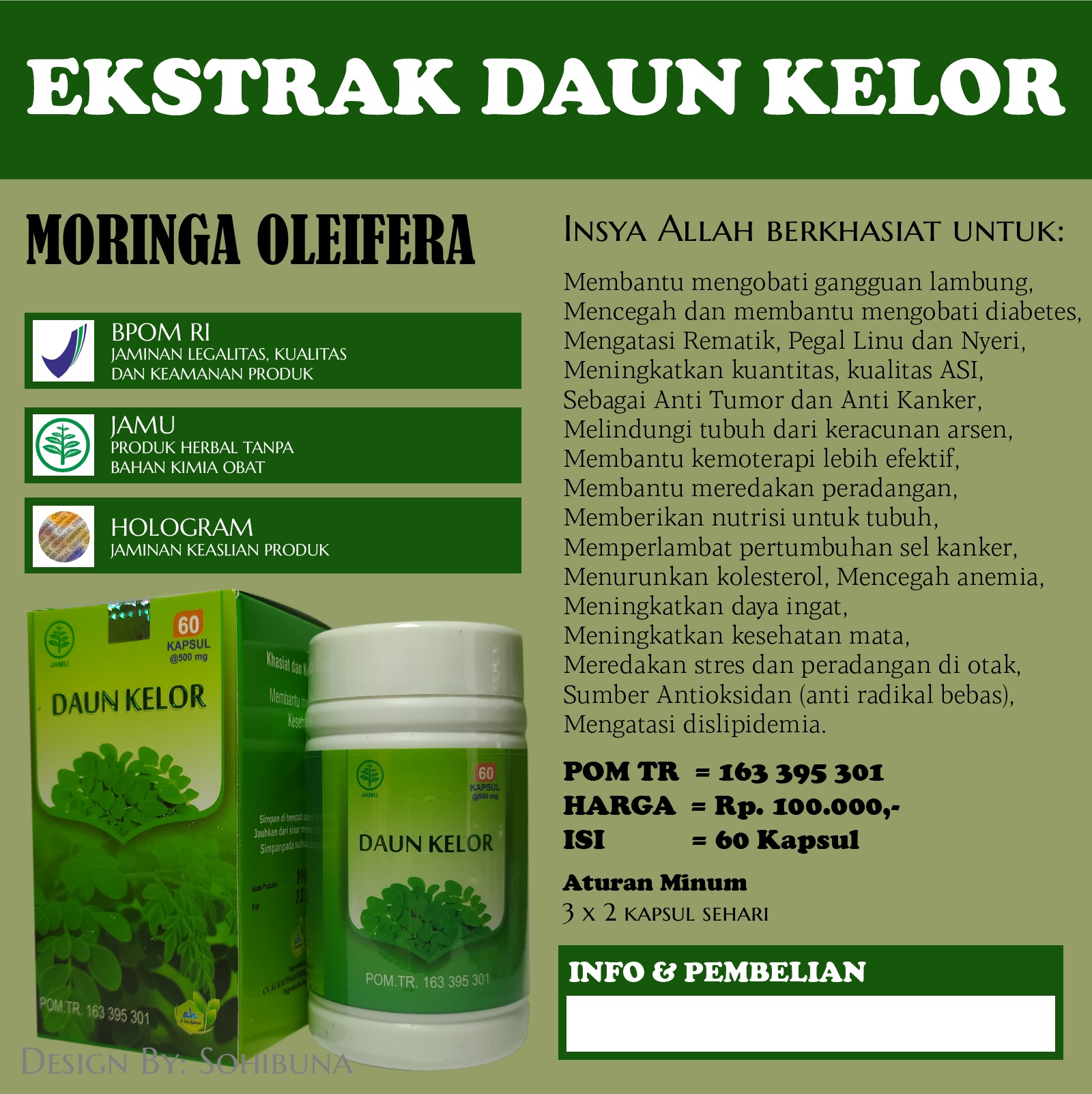 Obat Herbal Ekstrak Daun Kelor 100 Ekstrak Daun Kelor Obat Maag Asi Booster Multivitamin Terdaftar Di Bpom Ri Dijamin Asli Garansi Uang Kembali Jika Terbukti Palsu Lazada Indonesia