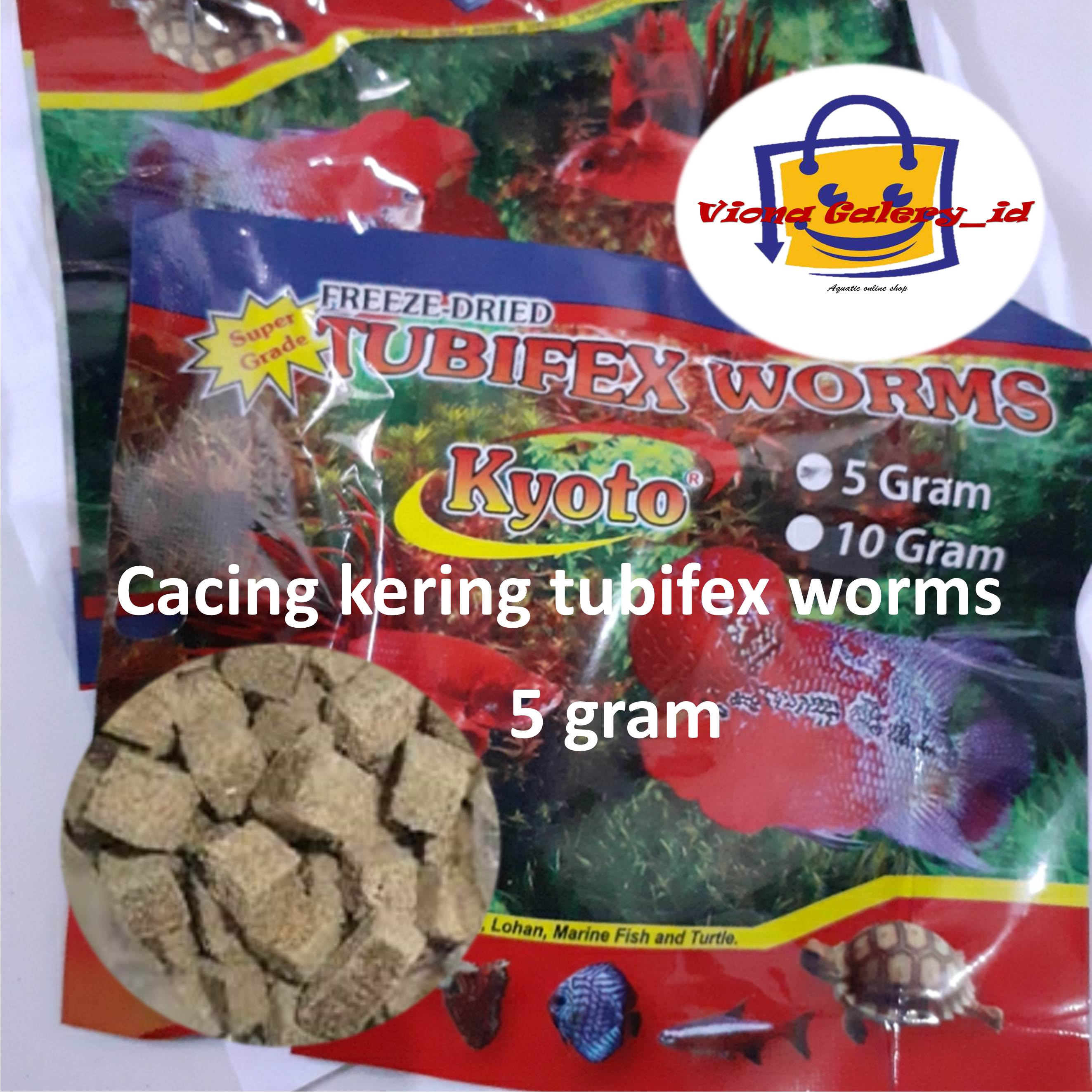 cacing kering pakan ikan dan kura kura tubifex worm 5mg | Lazada Indonesia