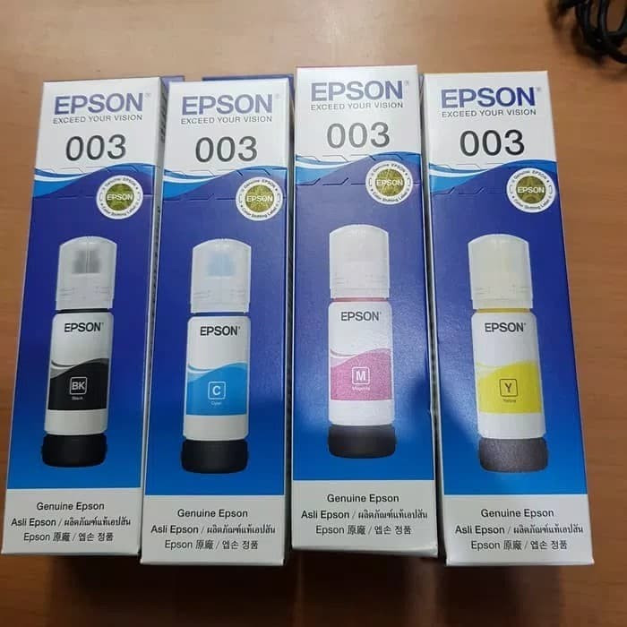 1 Set Tinta Epson 003 Original 4 Warna Black Magenta Cyan Yellow Lazada Indonesia 9519