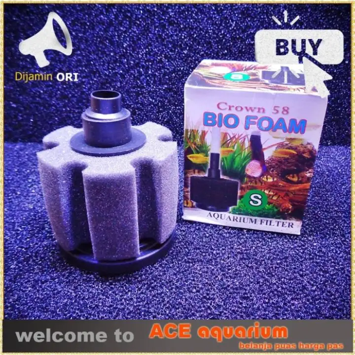 Ace Aquarium Filter Akuarium Bulat Biofoam Crown Small Filter