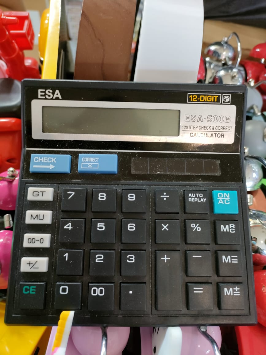 ( Bisa Cod ) KALKULATOR ESA500B KALKULATOR 12 DIGIT CHECK DAN CORRECT