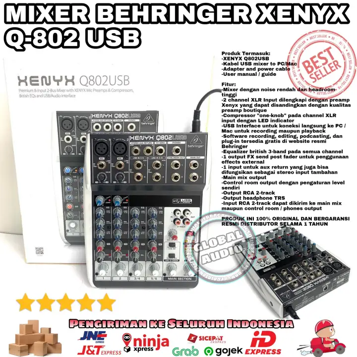 Mixer Behringer Xenyx Q802 Original Xenyx Q802 Mixer Behringer Xenyx Q802 Bagus Murah Bisa Cod Lazada Indonesia