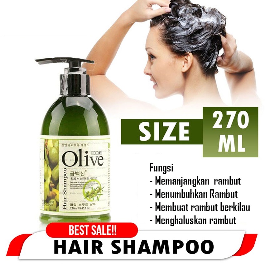Shampoo Olive Oil - Olive Shampo COE - Shampoo Anti Ranbut Rontok - Perawatan Rambut Rontok