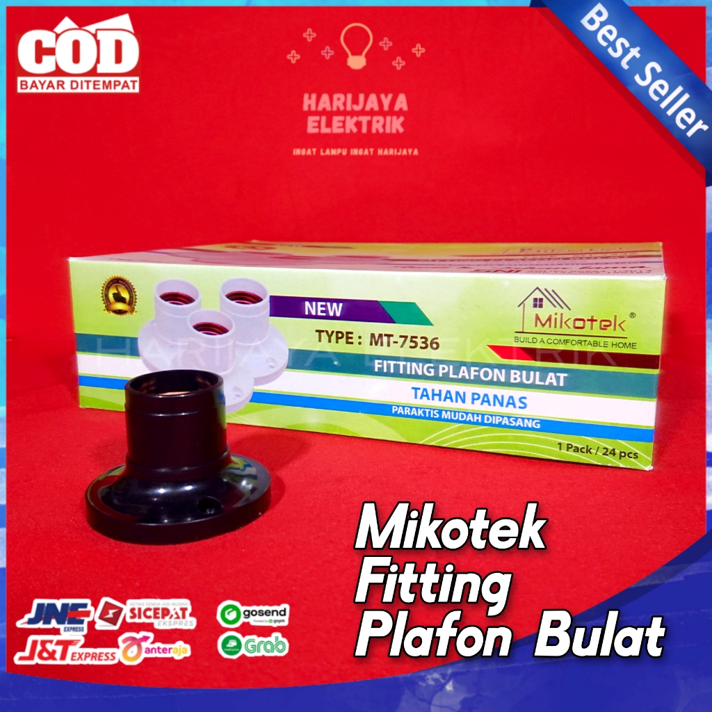 Mikotek Fitting Plafon Bulat Mt A V E Fiting Rumah Lampu