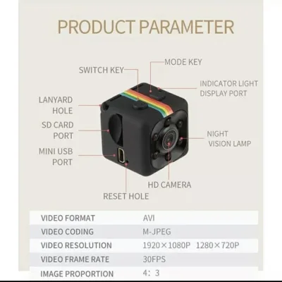 SQ11 Mini Camera 1080P HD DVR With Night Vision