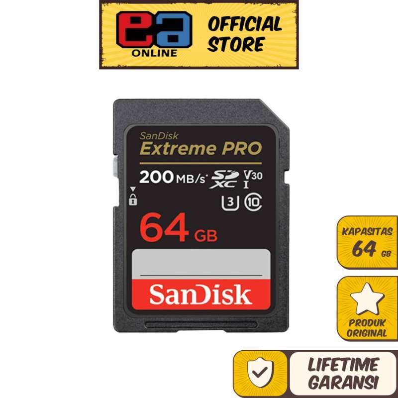 SANDISK SDXC 64GB EXTREME PRO UP TO 200MBp/S Lazada Indonesia