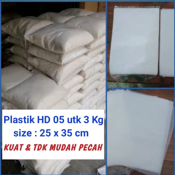 Kantong Beras Plastik Kemasan 3kg Hd Polos Isi 100 Lembar Lazada Indonesia