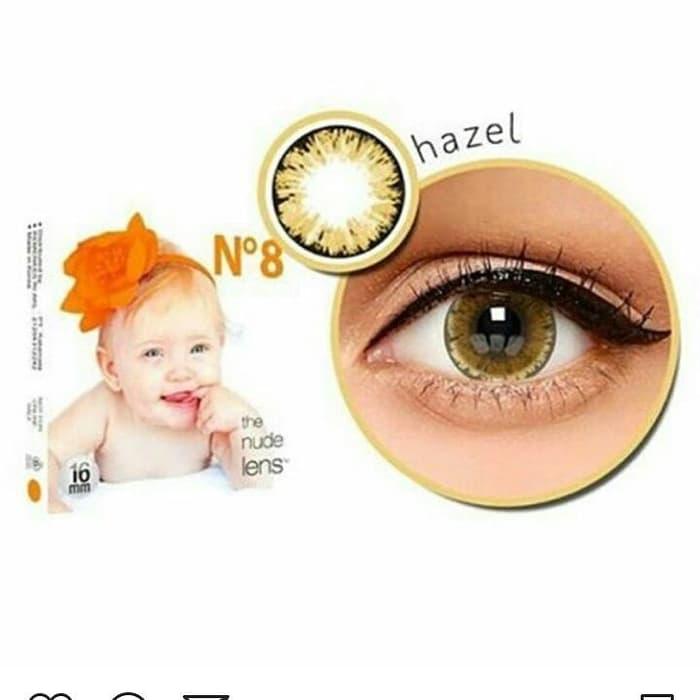 PROMO Softlens / Soflen / Softlense Ice N8 Hazel Efek Mata Belo 6 Bulanan - hazel minus - DqborKHh