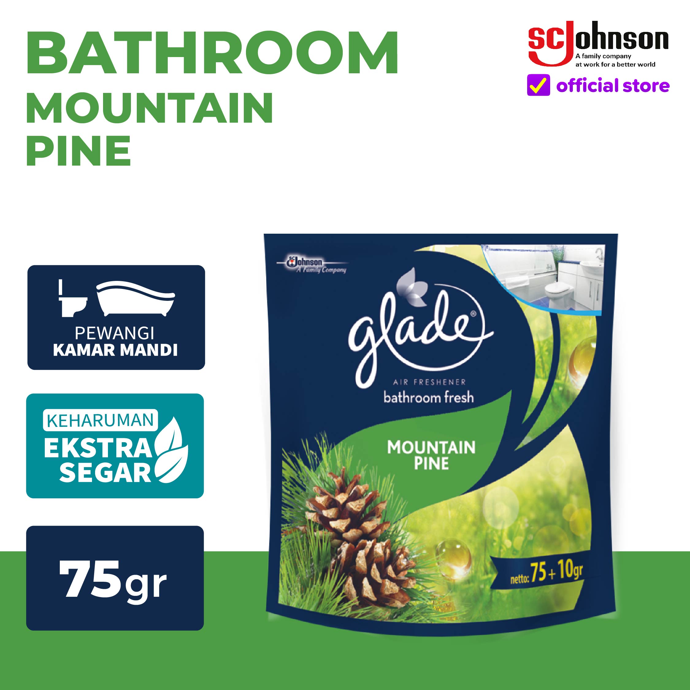 Glade Bathroom Pengharum Toilet Mountain Pine 75gr Lazada Indonesia