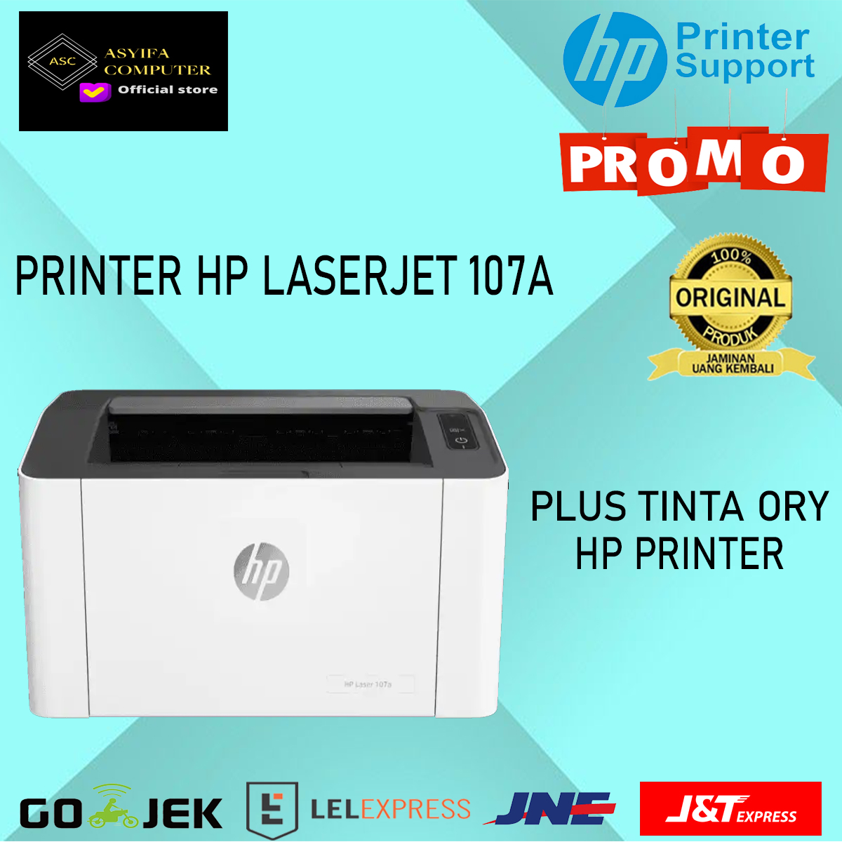 Printer HP Laserjet 107W-wifi-laser mono-wireles-printer original HP  Laserjet 107W - Garansi resmi HP printer | Lazada Indonesia