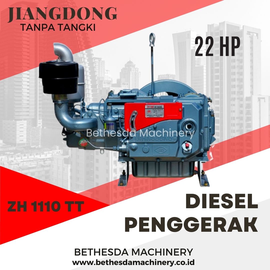 Mesin Penggerak Solar Engine Jiangdong 22 Hp Tanpa Tanki Hopper