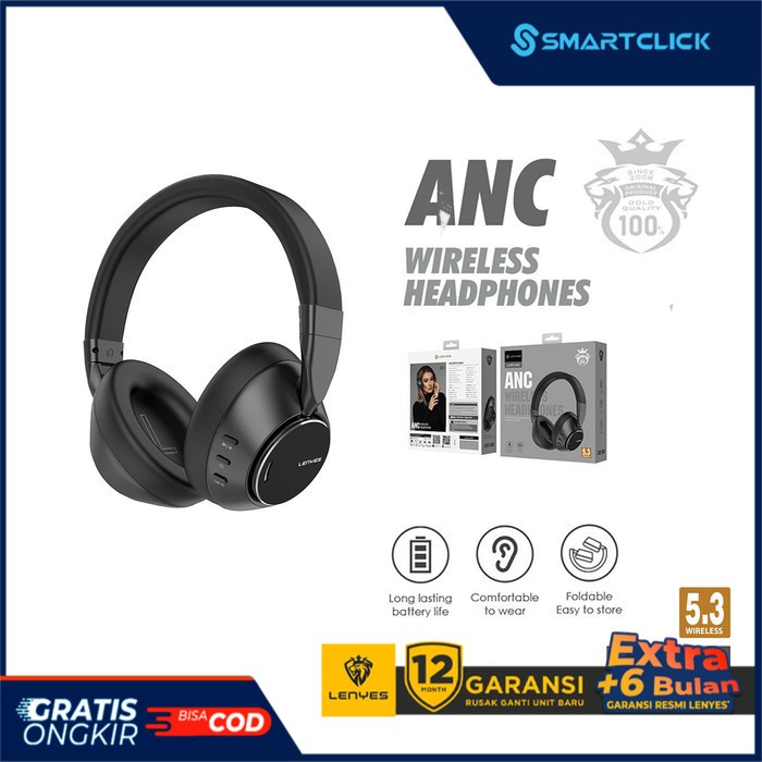 Headphones Wireless Bluetooth ANC Studio HiFi Stereo Lenyes