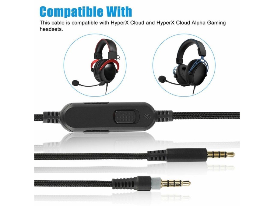 Nilon Dikepang OFC Pengganti Aux 3.5Mm Kabel Ekstensi Kabel untuk Kingston  HyperX Cloud Mix Alpha S Gaming Headset Headphone|Earphone Aksesoris| -  AliExpress