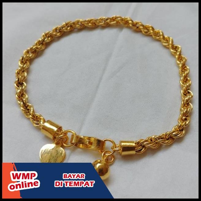 Bayar Ditempat Gelang Tangan Tambang Lilit Lapis Emas Asli Lazada Indonesia