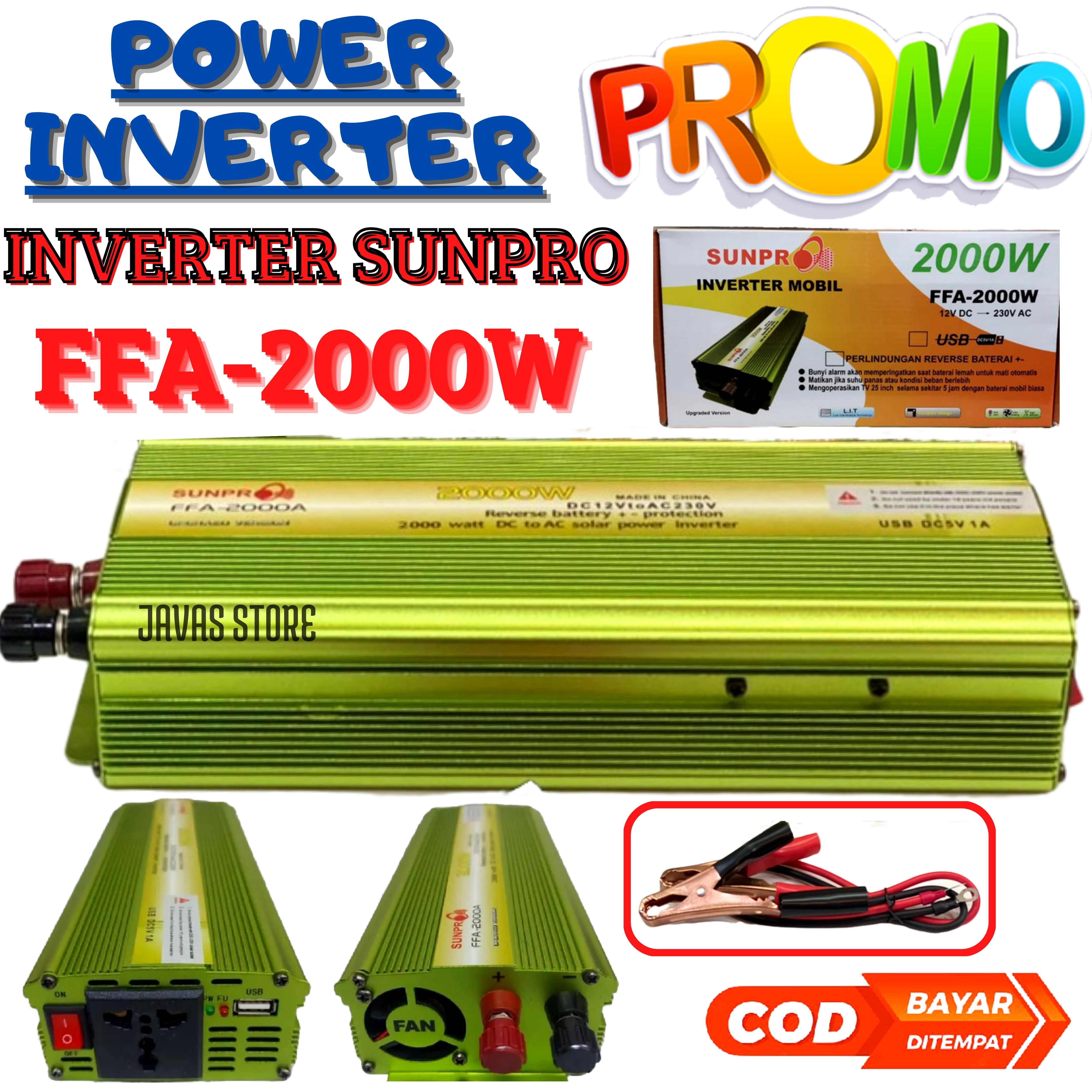 (COD) Power Inverter DC to AC 2000 Watt Merek Sunpro FFA 2000 Watt