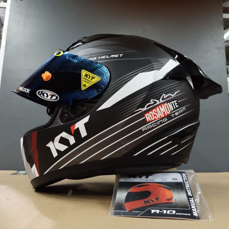 Helm Full Face KYT R10 Aquamarine Original Helm Pria Helm Murah