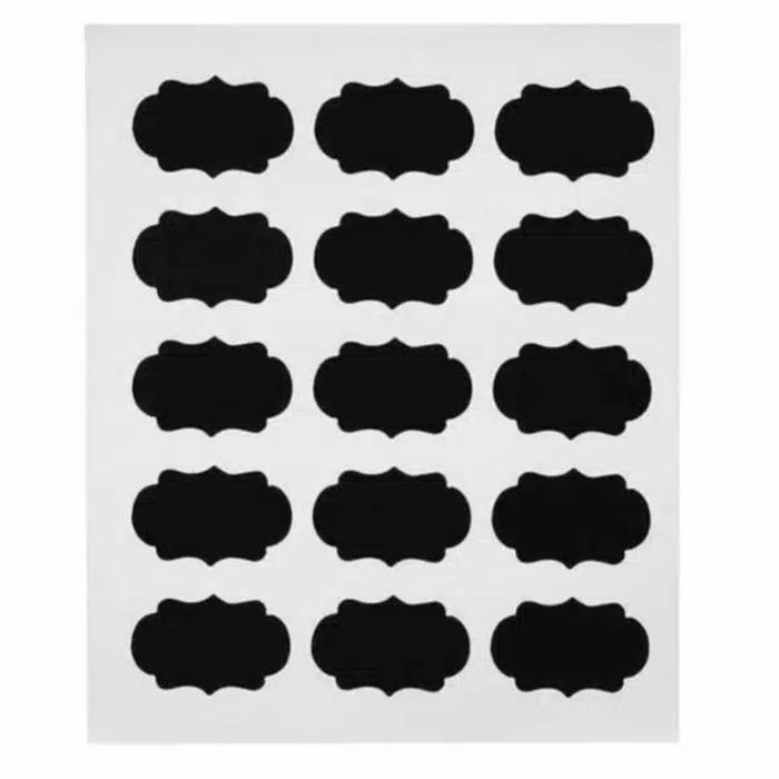 Stiker Label Nama Hitam Nametag Sticker Toples Wadah Bumbu Tempat