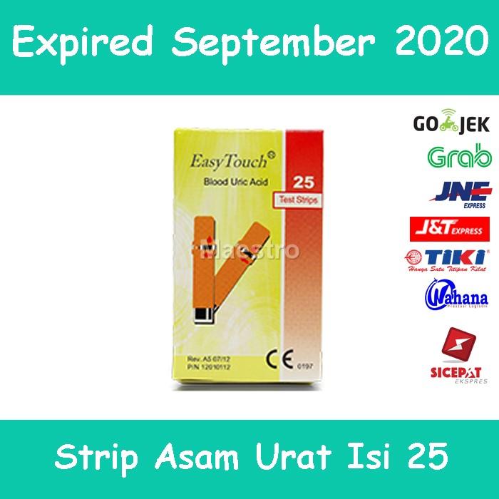 EASYTOUCH STRIP TES ASAM URAT ISI 25 STIK URIC ACID EXPIRED ED PANJANG