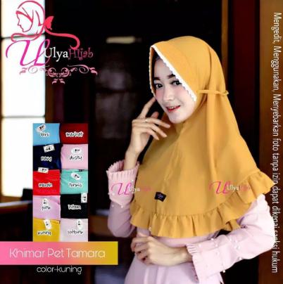 TAMARA Jilbab Hijab Khimar Instan Pet Bahan Wolfis Wollpeach