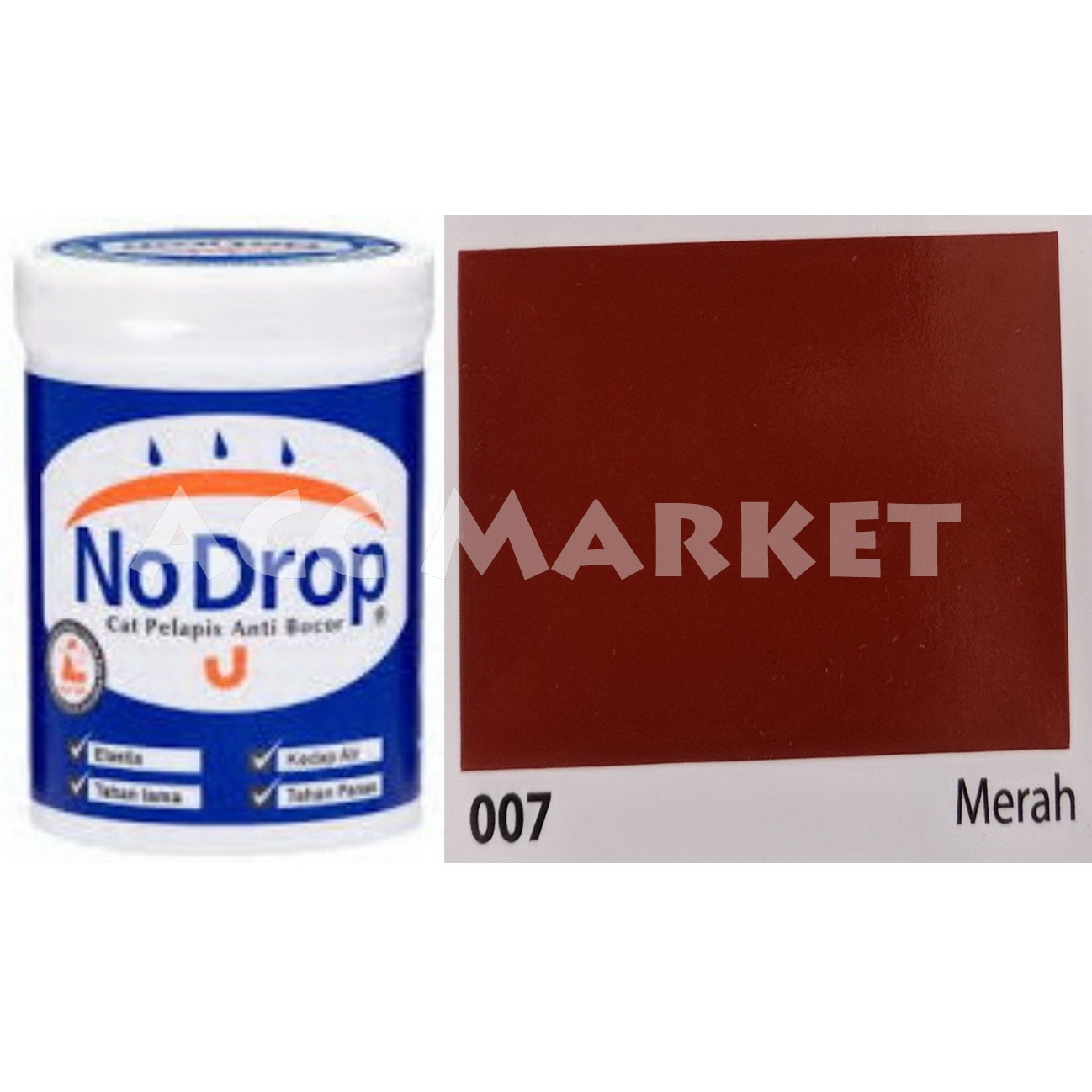 Cat Tembok No Drop 1kg Warna Anti Air Bocor Merah 007 Lazada Indonesia