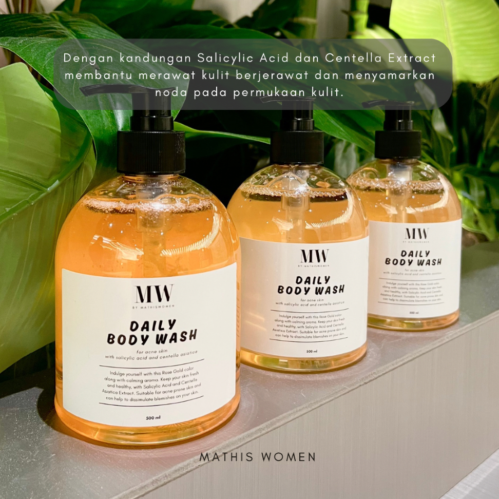 Acne Daily Body Wash 500 ml by Mathis Women Sabun Mandi untuk Jerawat  Badan for acne skin