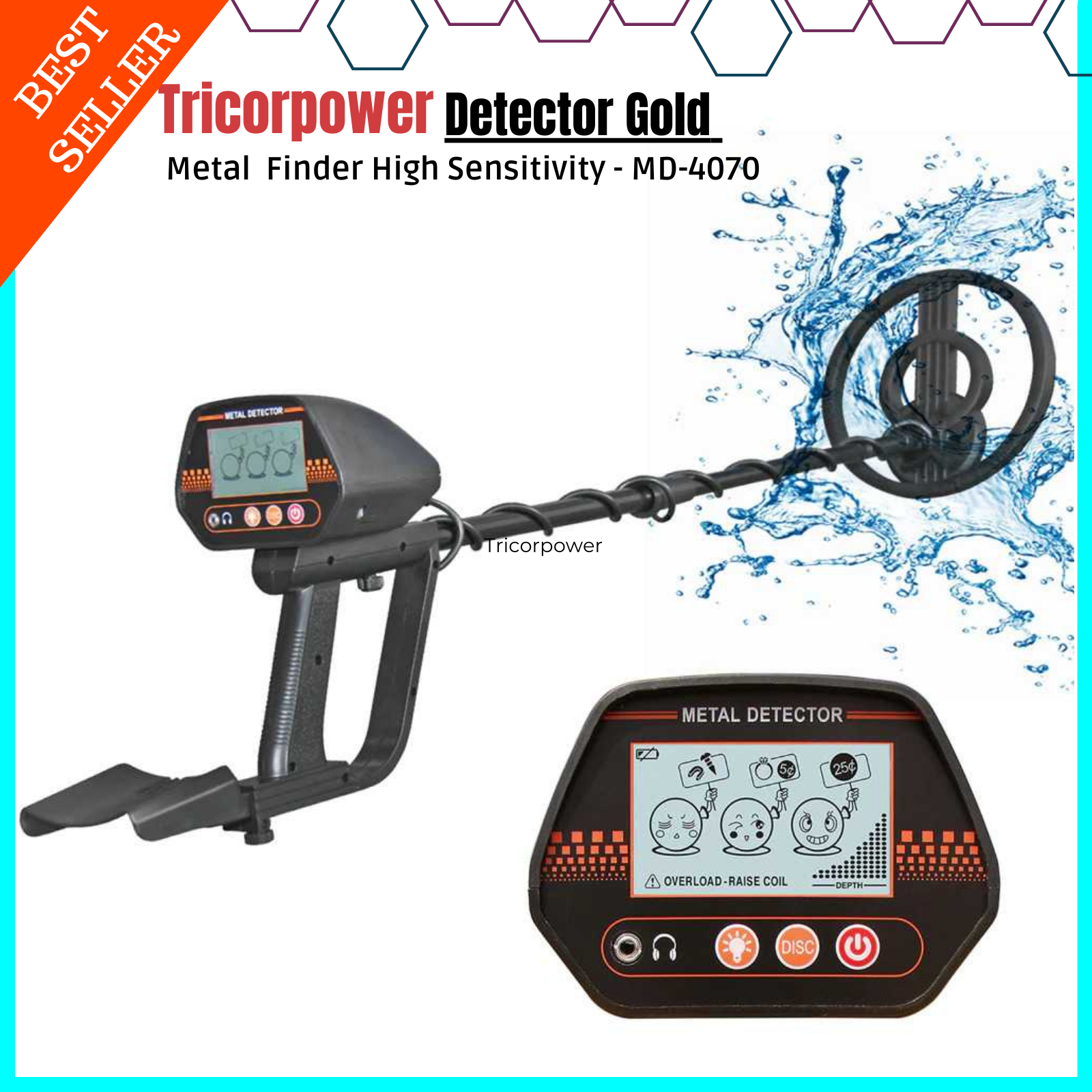 Tricorpower Metal Gold Detector Finder High Sensitivity / Detector ...