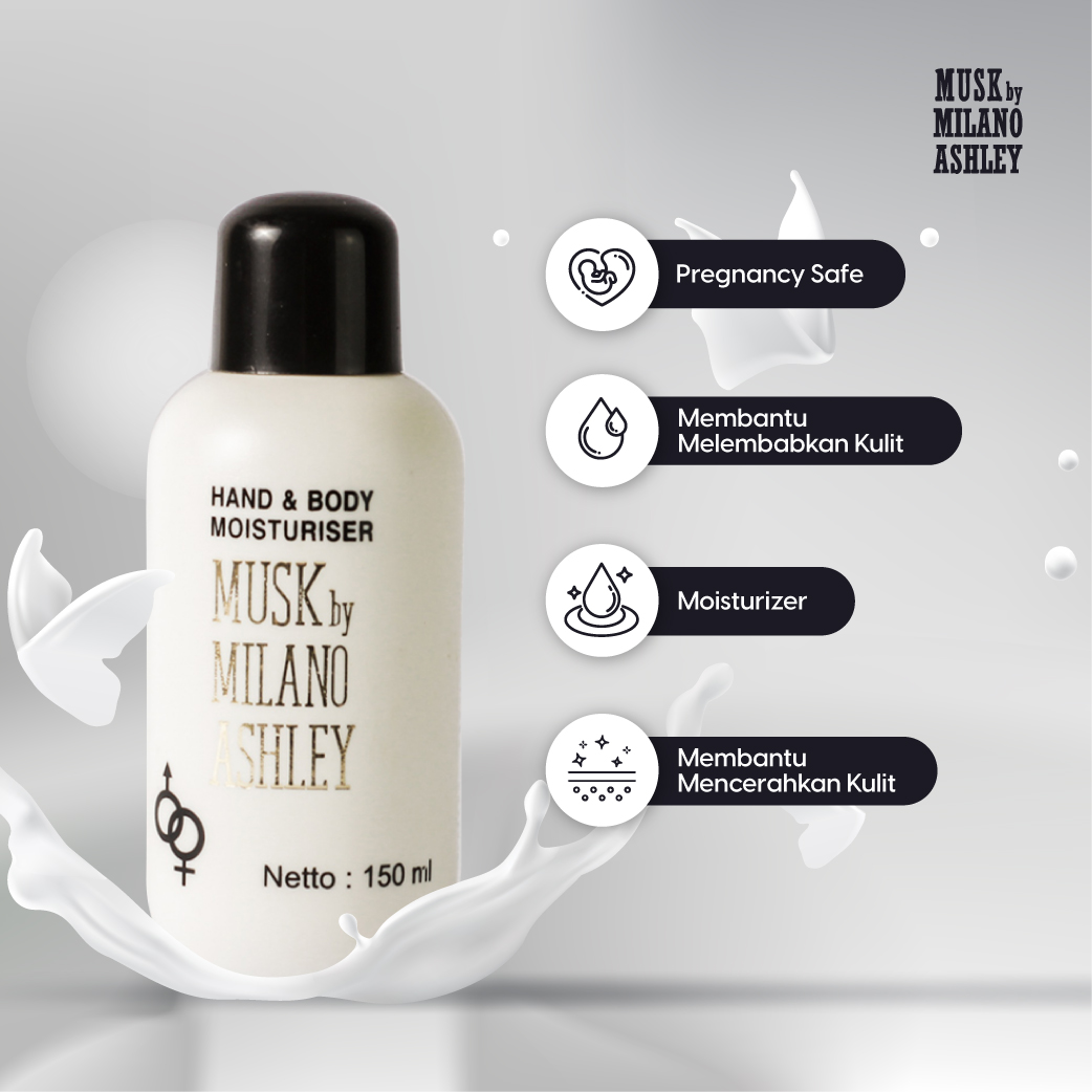 Hand & body moisturiser musk outlet by milano ashley