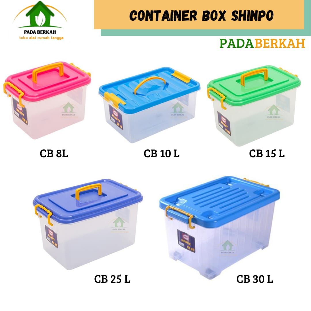 Jual Shinpo Box Container Plastik / Kotak Penyimpanan serbaguna cb 30 Liter  ,45 Liter, 60 Liter, dan 70 Liter