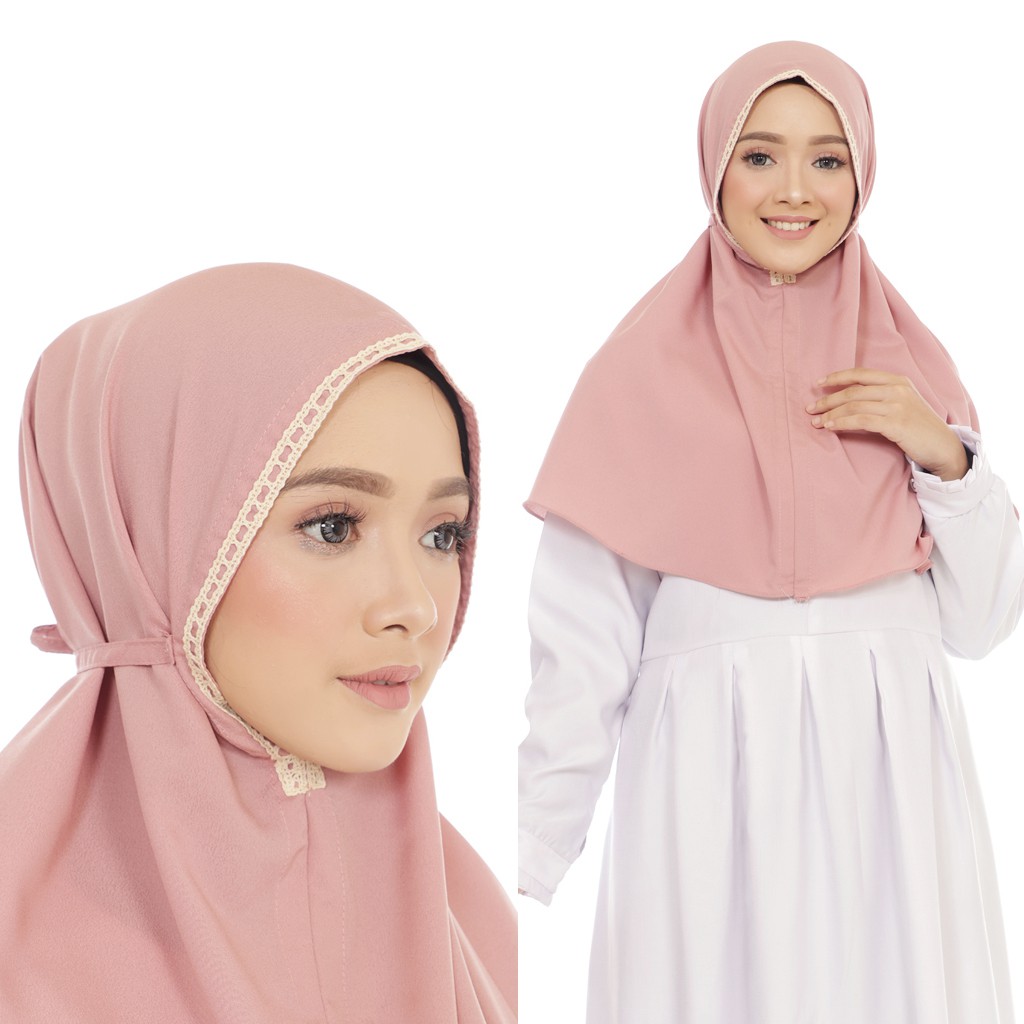 [ Hijabasket ] Bergo Maryam Renda Diamond Stretch Hijab instan | Kualitas Premium