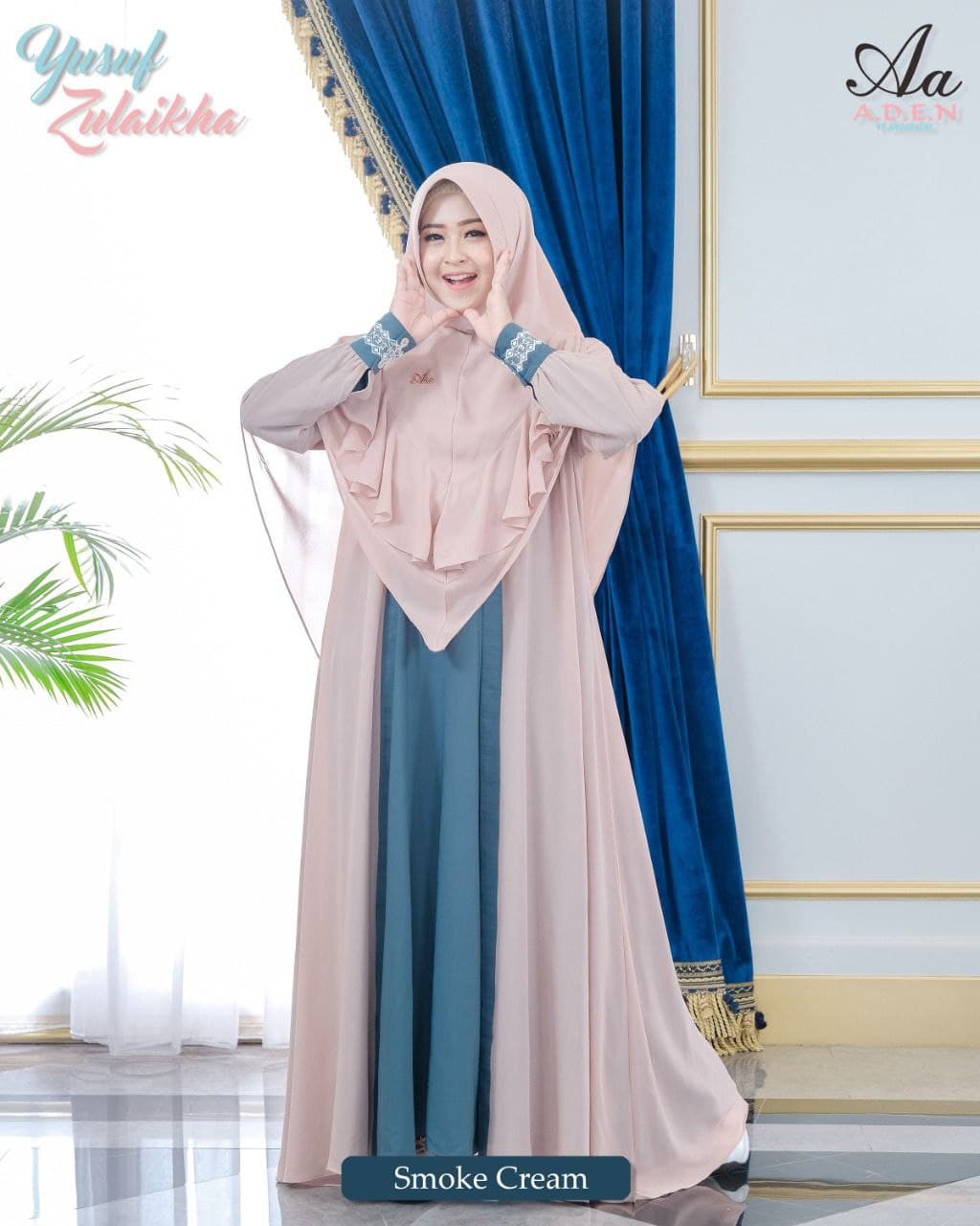 Paling Laris Zulaikha Set Dress Dan Khimar By Aden Lazada Indonesia