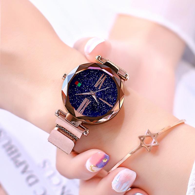 Jam Tangan Wanita Terbaru 2019 Rantai Magnet Fashion Wanita - FREE BATERAI CADANGAN
