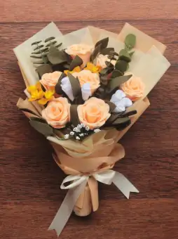 Bunga Flanel Mawar Buket Menawan Dan Cantik Besar Lazada Indonesia
