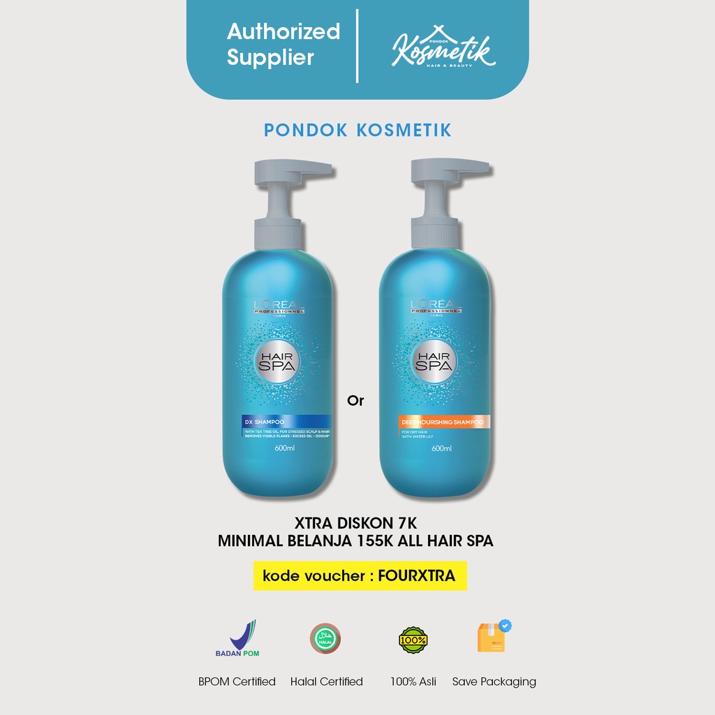 LOREAL HAIR SPA DX SHAMPOO 600ML DEEP NOURISHING SHAMPOO 600ML HAIR