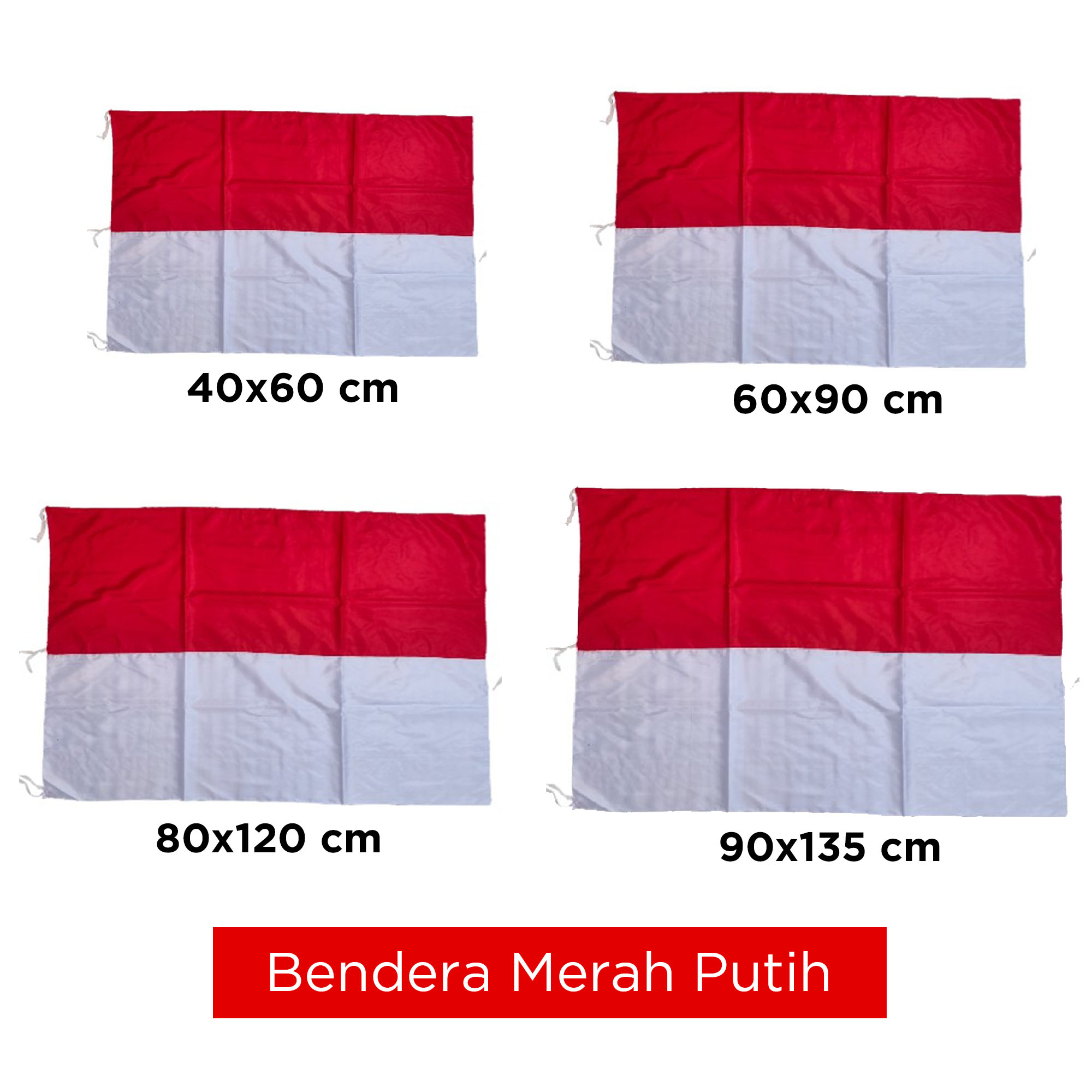 Bendera Merah Putih Indonesia Bendera Agustusan Rt Rumah Upacara Ukuran 40 60 90 80 120 90 135 