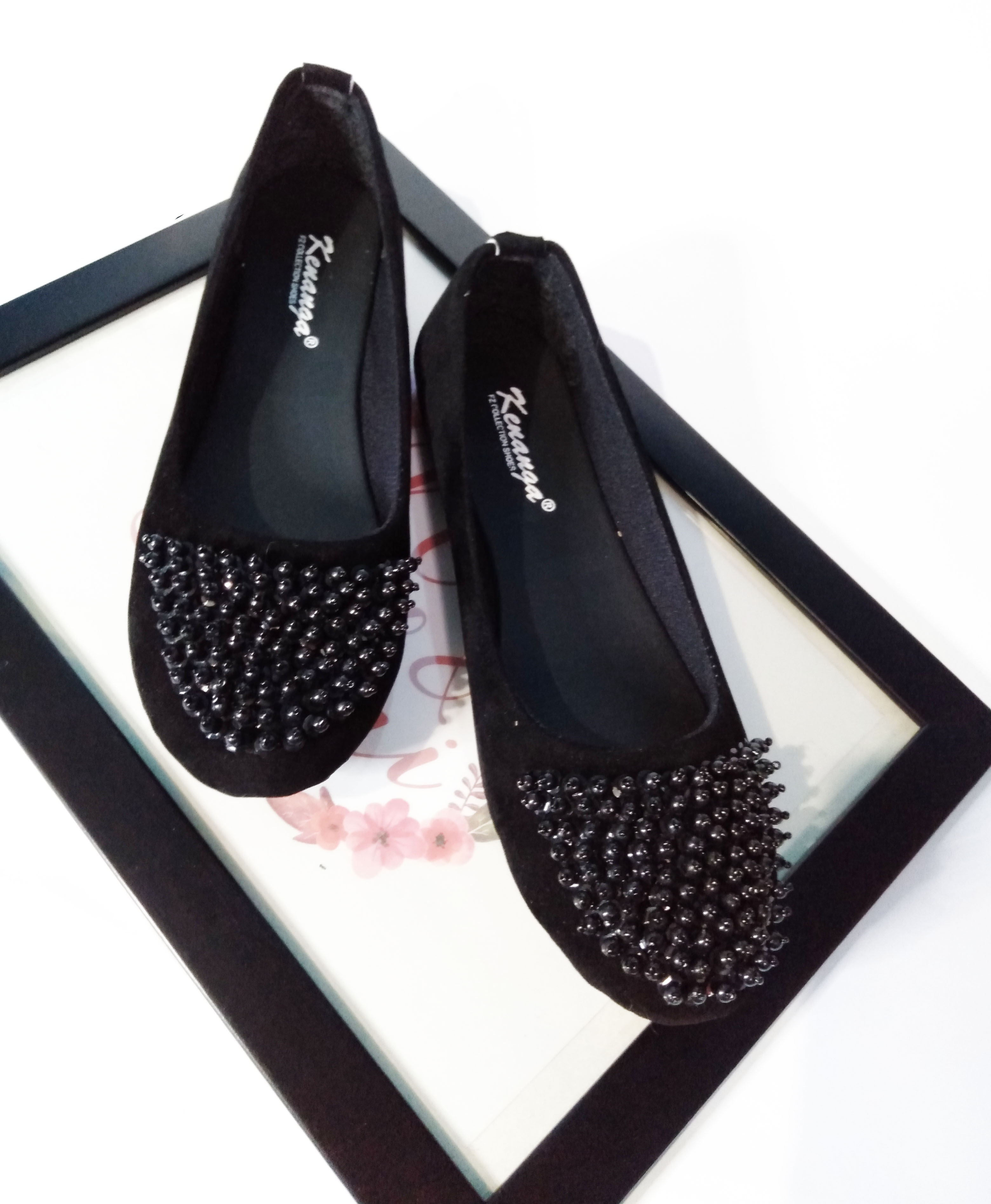 Sepatu Wanita Flat shoes Mutiara Payet 