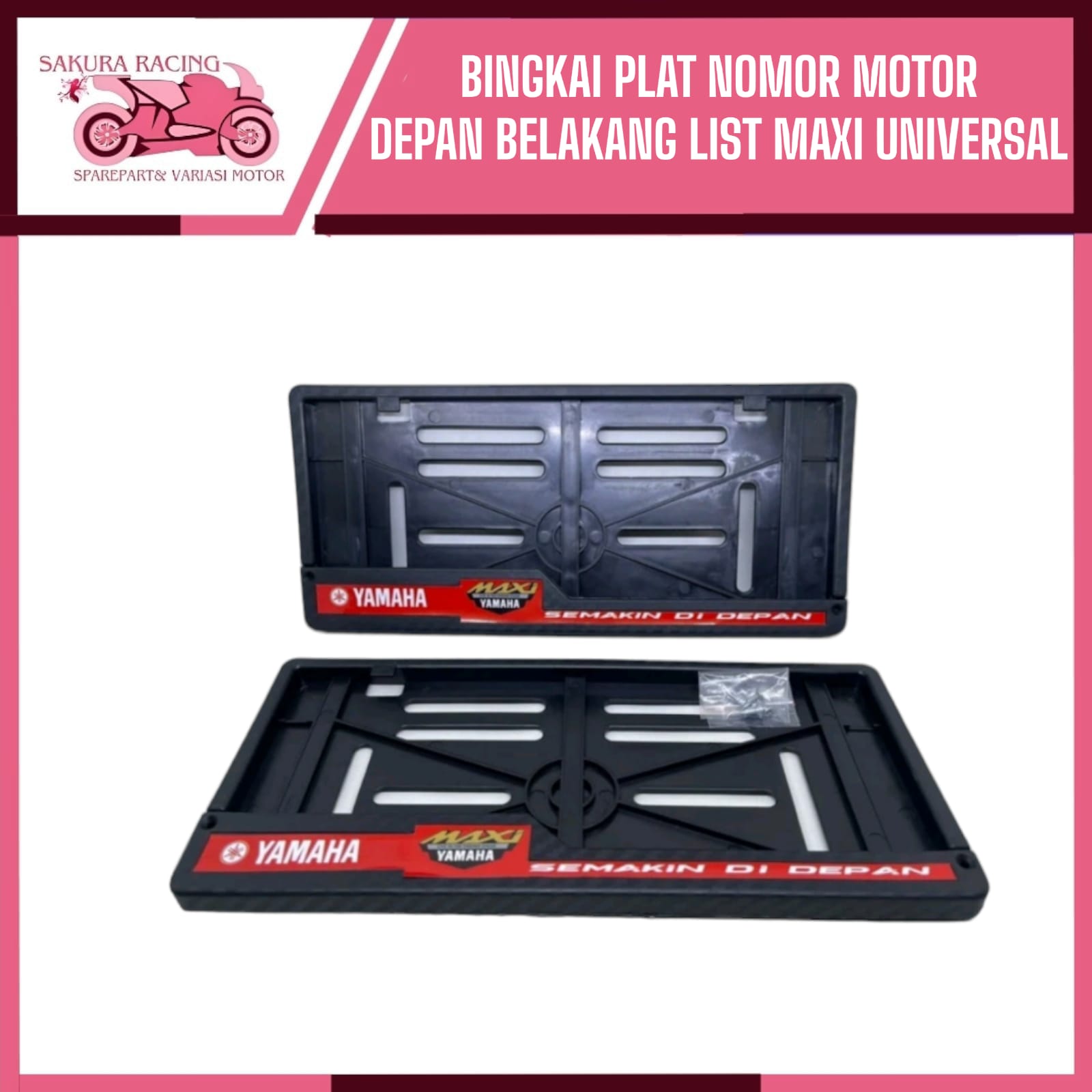 bingkai plat nomor motor tempat plat nomor motor list maxi set depan ...