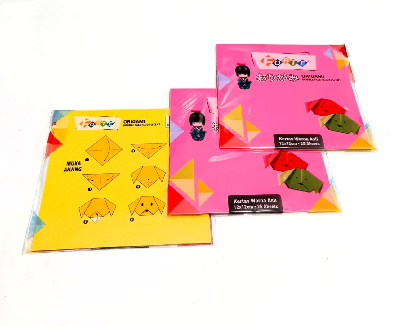 Harga Per 1 Packs / 25 Sheets Kertas Origami Ukuran 12X12CM FORTE ...