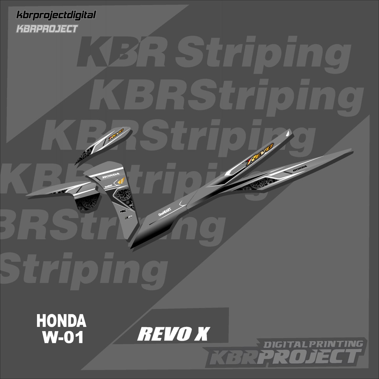 (cod) STIKER STRIPING HONDA REVO X Sticker Variasi stiker striping list ...