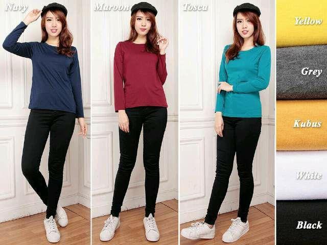 Agen baju - kaos koneko - kaos wanita terbaru - bisa bayar di tempat - cod - all size fit to L - LD88 PJG60 - harga murah - kaos wanita lengan panjang - fashion wanita - tshirt wanita - baju wanita - pakaian perempuan - atasan wanita