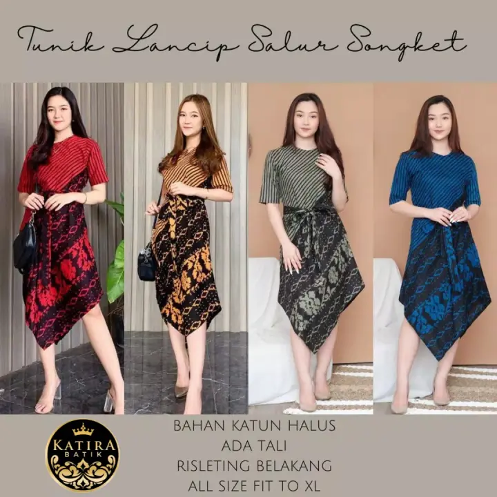 Batik Asimetris Tunik Simetris Tenun Katun Halus Baju Batik Modern Facebook Fashionsandalsextreme