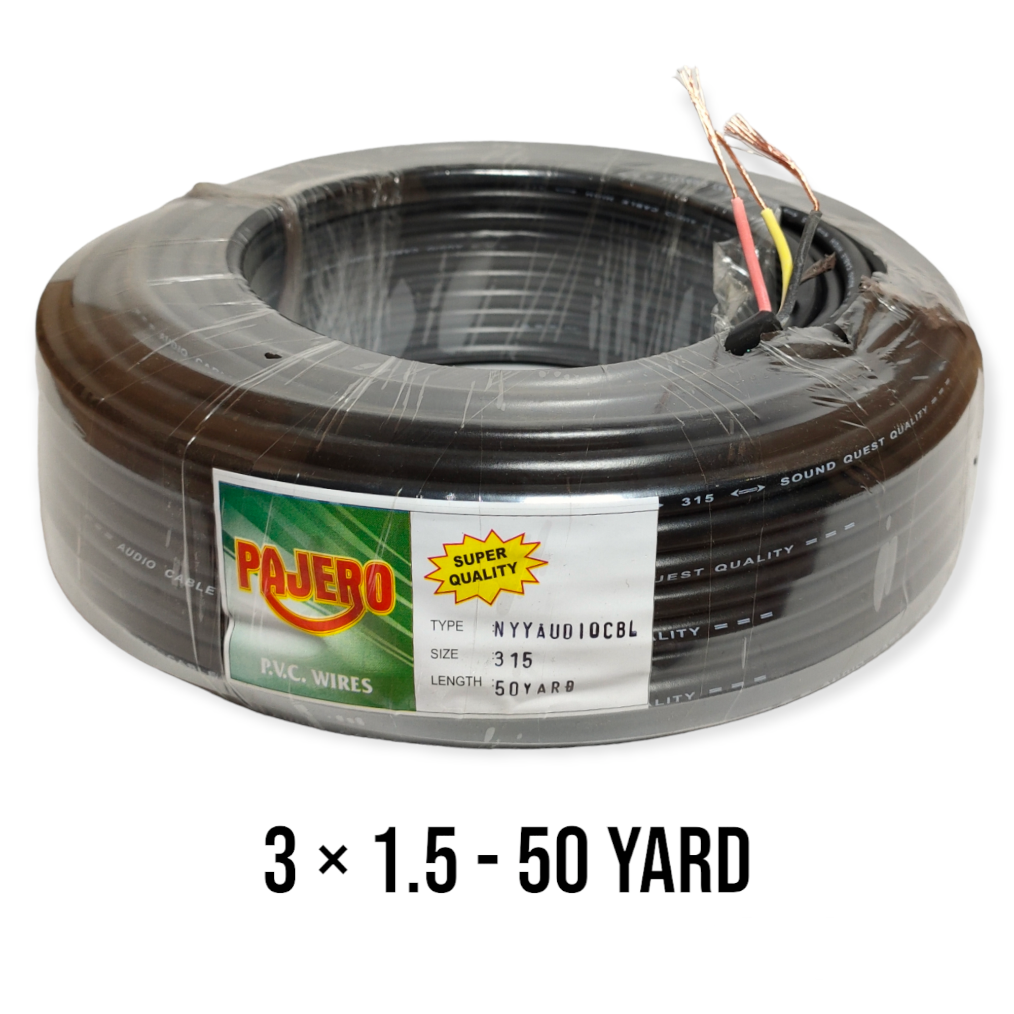 Kabel Listrik Audio HYO Pajero x Panjang 50 Yard HITAM