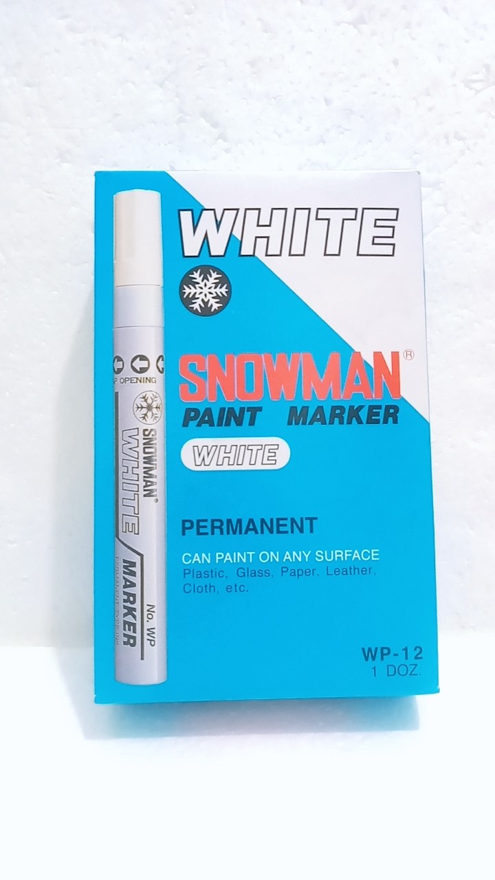 Spidol Putih Permanent White Paint Marker WP12 Snowman Bagus Original Lazada Indonesia