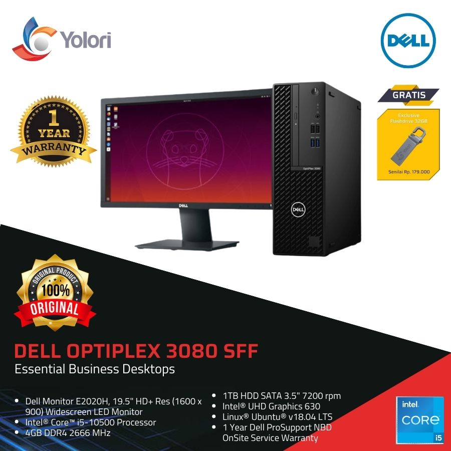 Dell Optiplex 3080 SFF i5-10505 4GB 1TB 
