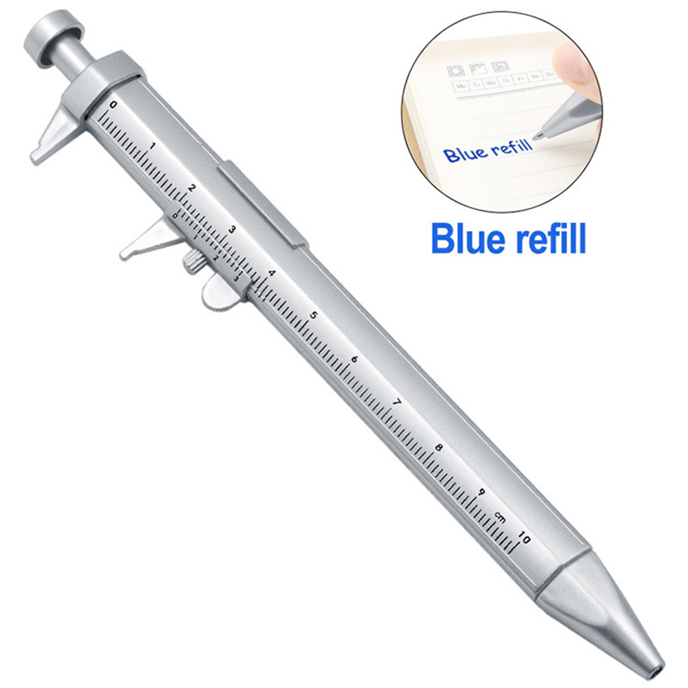5 Cái Bút Bi Thước Cặp [Có Sẵn COD] Dụng Cụ Thước Kẹp Thước Cặp Vecnê Bút Bi Màu Bạc Bút Đa Năng Bút Đánh Dấu Quà Tặng Sáng Tạo Cho Trường Học GBtool