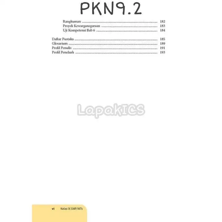 Uji Kompetensi Bab 6 Ppkn Kelas 9 Tahun Ajar